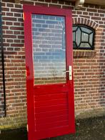 Hardhouten achterdeur 78x207cm. driepuntssluiting, Ophalen, Minder dan 80 cm, 200 tot 215 cm, Glas