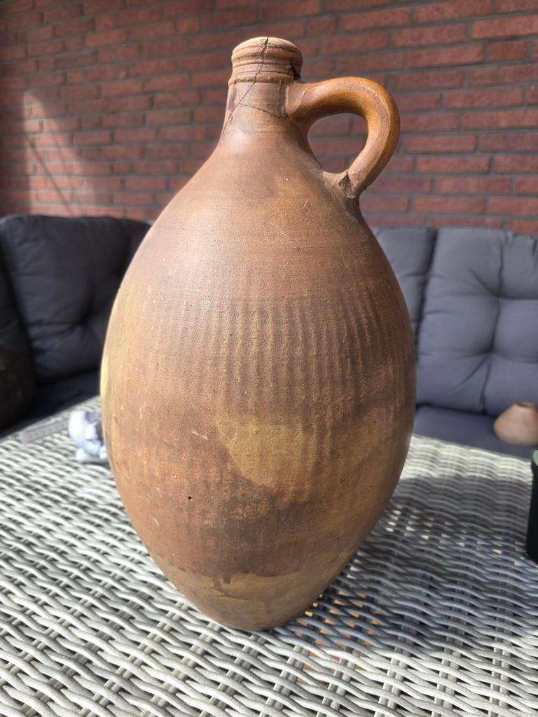 Grote antieke kruik bodemvondst aardewerk, Antiek en Kunst, Antiek | Keramiek en Aardewerk, Ophalen of Verzenden