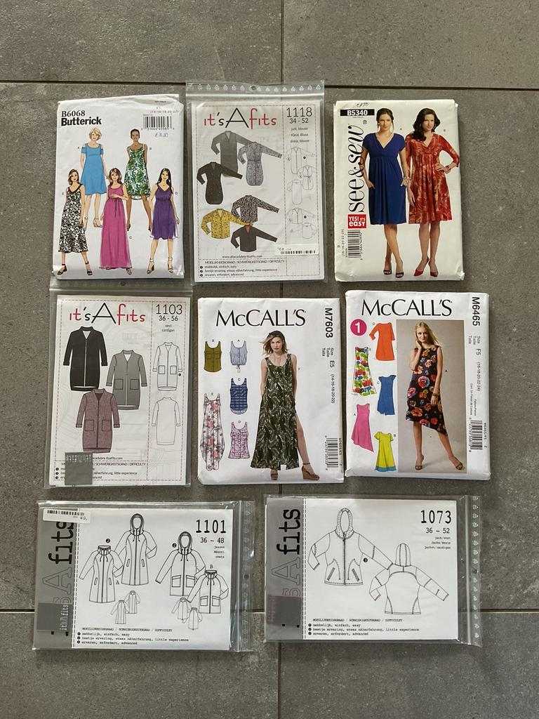 8 dames patronen NIEUW, Hobby en Vrije tijd, Kledingpatronen, Ophalen of Verzenden, Nieuw, Vrouw, Overige merken