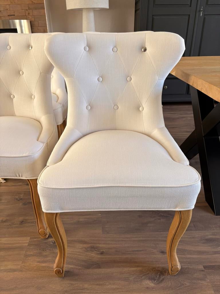 4 Nieuwe Rivièra Maison stoelen, Wit, Nieuw, Ophalen of Verzenden, Vier