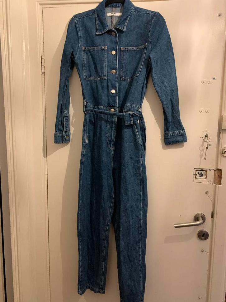 NA-KD Denim Jumpsuit Maat 36, Kleding | Dames, Jumpsuits, Zo goed als nieuw, Maat 36 (S), Blauw, Ophalen of Verzenden