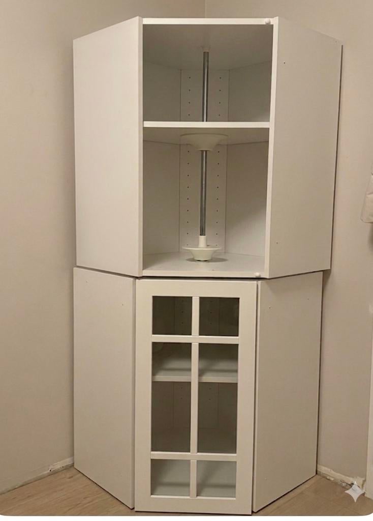 2x IKEA carrousel kasten wit - hoekkasten met draaiplateau, Ophalen, Gebruikt