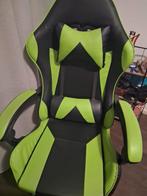 gamestoel in het groen met zwart, Huis en Inrichting, Bureaustoelen, Ophalen, Zo goed als nieuw, Groen