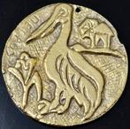 Penning Hanger Brons Petros de Pelikaan Mykanos, Ophalen of Verzenden, Brons, Buitenland