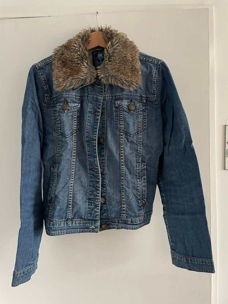 Denim jasje niet gevoerd, met los kraagje maat L/ XL, Kleding | Dames, Overige Dameskleding, Ophalen of Verzenden, Gedragen
