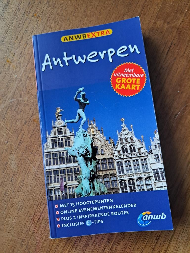 ANWB Extra Reisgids Antwerpen met uitneembare kaart, Boeken, Gelezen, ANWB, Ophalen of Verzenden, Reisgids of -boek