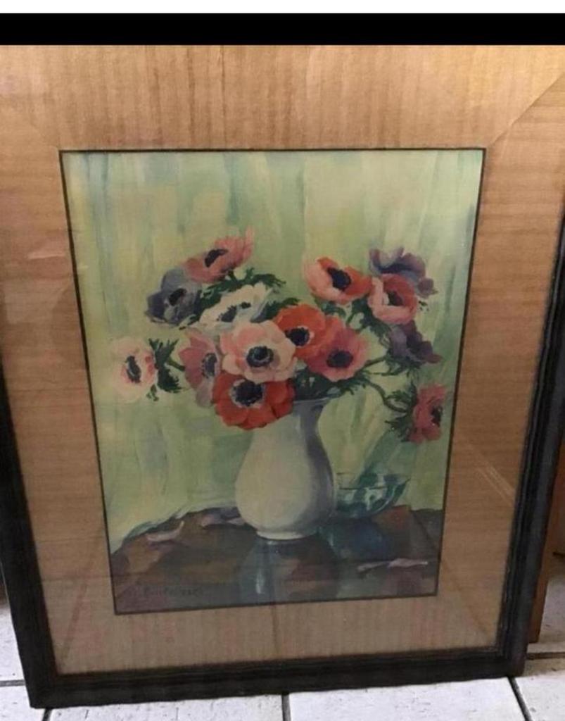 Bloemen schilderij van A Gasteiger, Antiek en Kunst, Ophalen of Verzenden