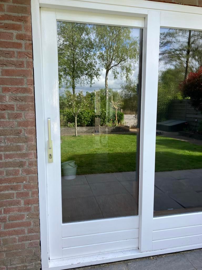 Houten Hefschuifpui GU - in zeer goede staat (225x191,5cm), Doe-het-zelf en Verbouw, Kozijnen en Schuifpuien, Zo goed als nieuw