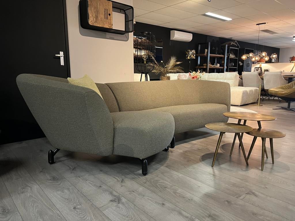 Leolux Pupilla ploegstof Monza, Hoekbank, Driepersoons, 75 tot 100 cm, Ophalen of Verzenden