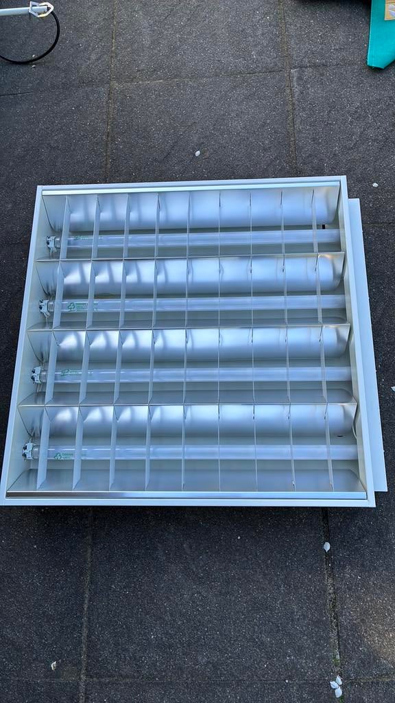 Lichtbakken ( 4)voor systeemplafond met tl lampen, Ophalen, Zo goed als nieuw, Minder dan 50 watt
