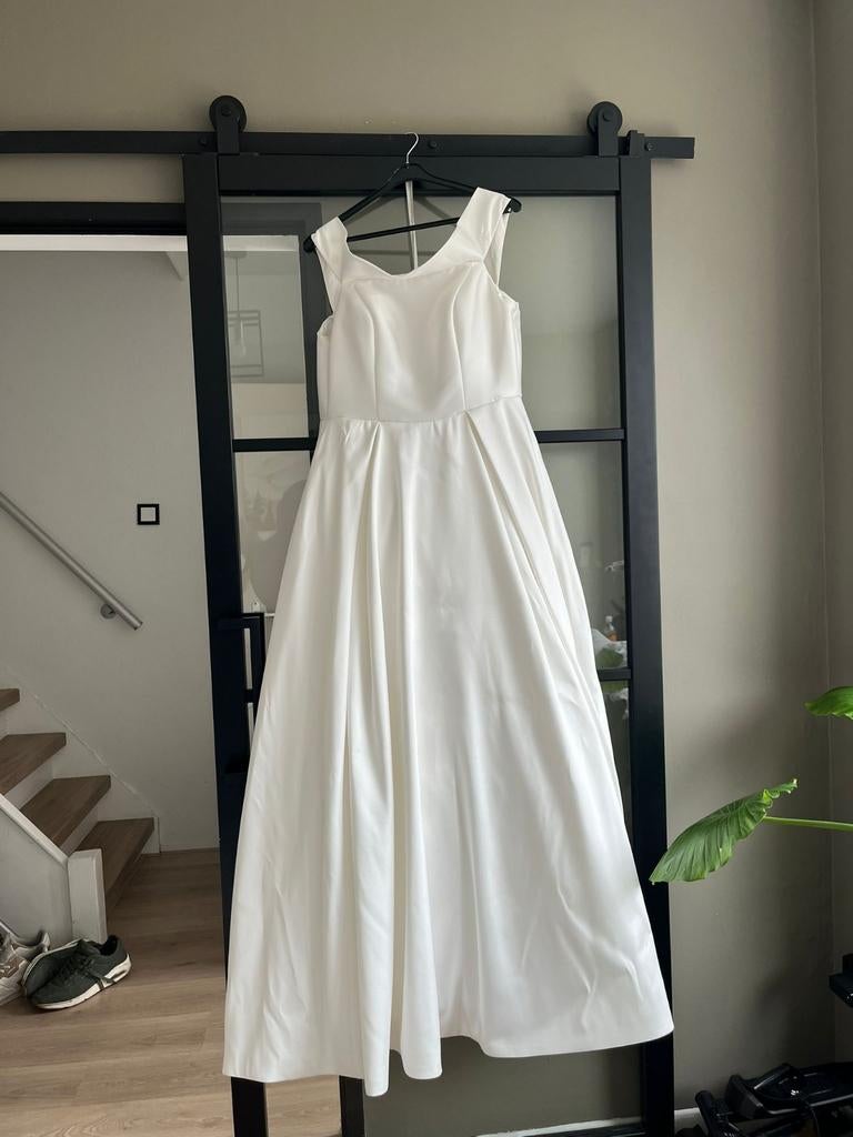 Wed2B Trouwjurk (EU 40/42), Ophalen of Verzenden, Gedragen, Wit, Trouwjurk