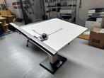 Professionele tekentafel met verstelbaar blad, Ophalen, Gebruikt, 130 tot 150 cm