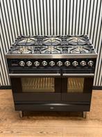 Luxe Boretti Fornuis antraciet 6 pits met dubbele oven 90 cm, Witgoed en Apparatuur, Fornuizen, Fornello Esperta, Ophalen of Verzenden