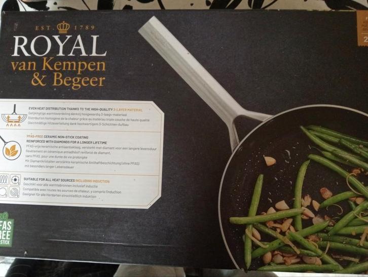 Nieuwe Royal van Kempen & Begeer Koekenpan 24cm, Huis en Inrichting, Keuken | Keukenbenodigdheden, Ophalen of Verzenden