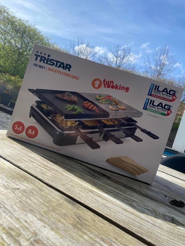 Tristar raclette steengrill PD-9051 voor 8 personen, Ophalen, Nieuw, 8 personen of meer