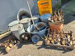 Leuke zinken tuindecoratie: prullenbakken, emmers, reilen, Ophalen, Gebruikt, ., .