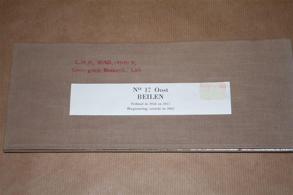 Oude stafkaart op linnen - Beilen Oost - 1960, Boeken, Atlassen en Landkaarten, Ophalen of Verzenden, 1800 tot 2000, Nederland