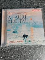 CD APRÈS UNE RÊVE - A FAURÉ RECITAL (LOUIS LORTIE), Ophalen of Verzenden, Romantiek, Gebruikt