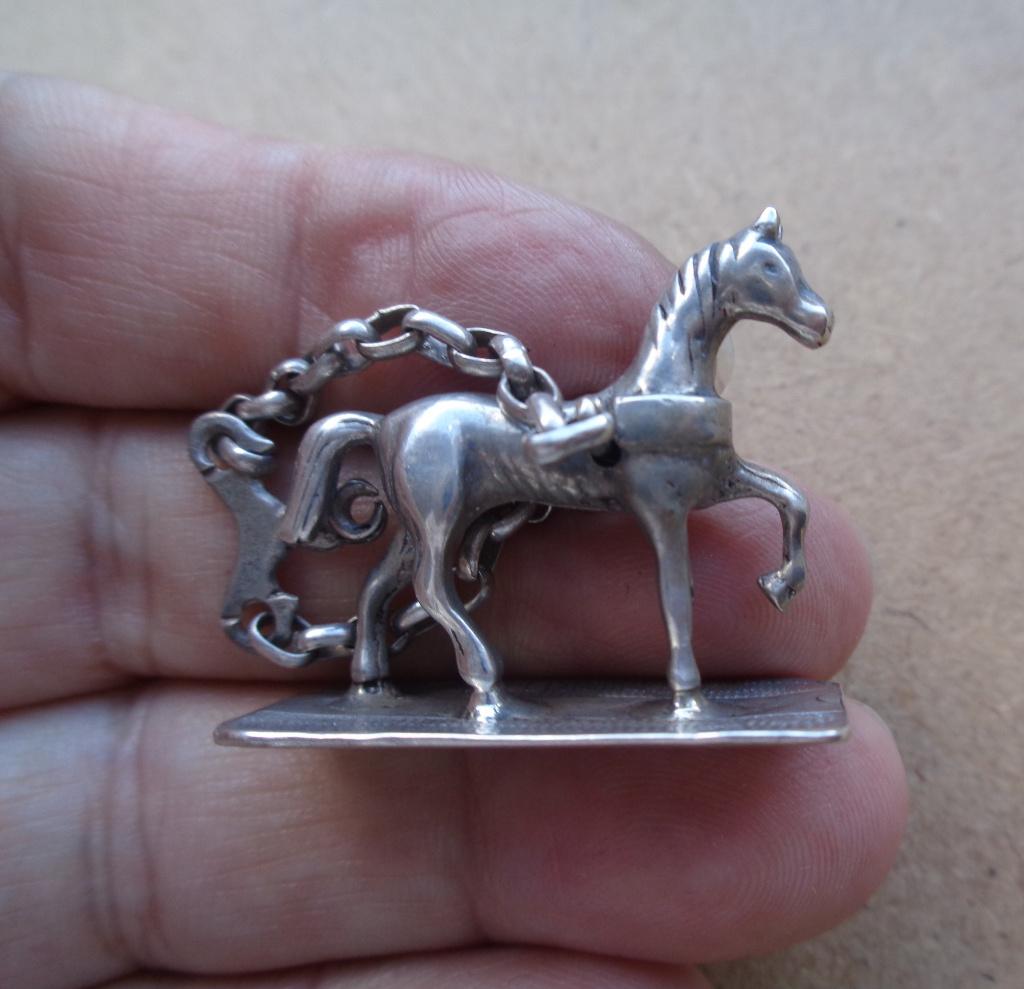 zilveren miniatuur paard [1112], Verzenden, Zilver