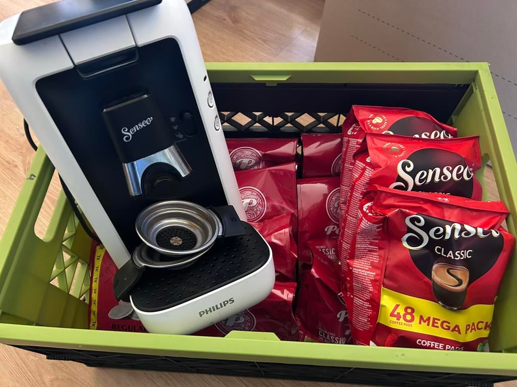 Nieuw  phillips maestro senseo met 13 zakken koffiepads, Ophalen, Zo goed als nieuw