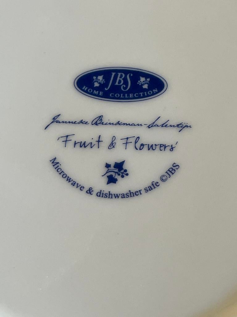 JBS Home Collection Fruit & Flowers Gebakstel, Huis en Inrichting, Keuken | Servies, Keramiek, Ophalen of Verzenden, Zo goed als nieuw