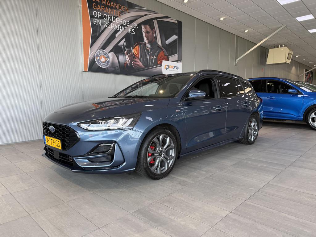 Ford Focus Wagon 1.0 EcoBoost Hybrid ST Line X, Auto's, Stof, Gebruikt, Euro 6, Blauw