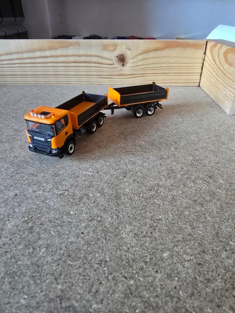 1329 scania xt kipper combi, Ophalen of Verzenden, Zo goed als nieuw, Bus of Vrachtwagen, Herpa