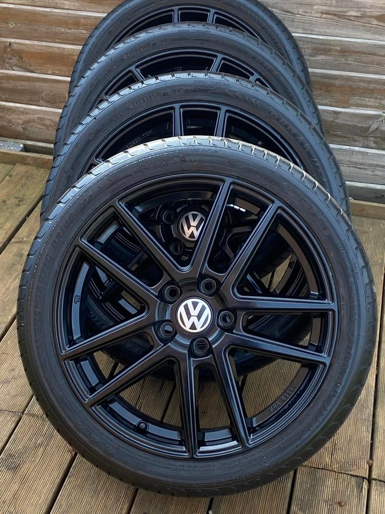 (VERKOCHT) Zeer mooie VW 18” 5x112 met heel goede Z.B., Auto-onderdelen, Banden en Velgen, 18 inch, Gebruikt, Banden en Velgen