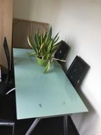 Glazen eetkamertafel ikea met 4 stoelen, Huis en Inrichting, Tafels | Eettafels, Ophalen, 50 tot 100 cm, Zo goed als nieuw, Glas