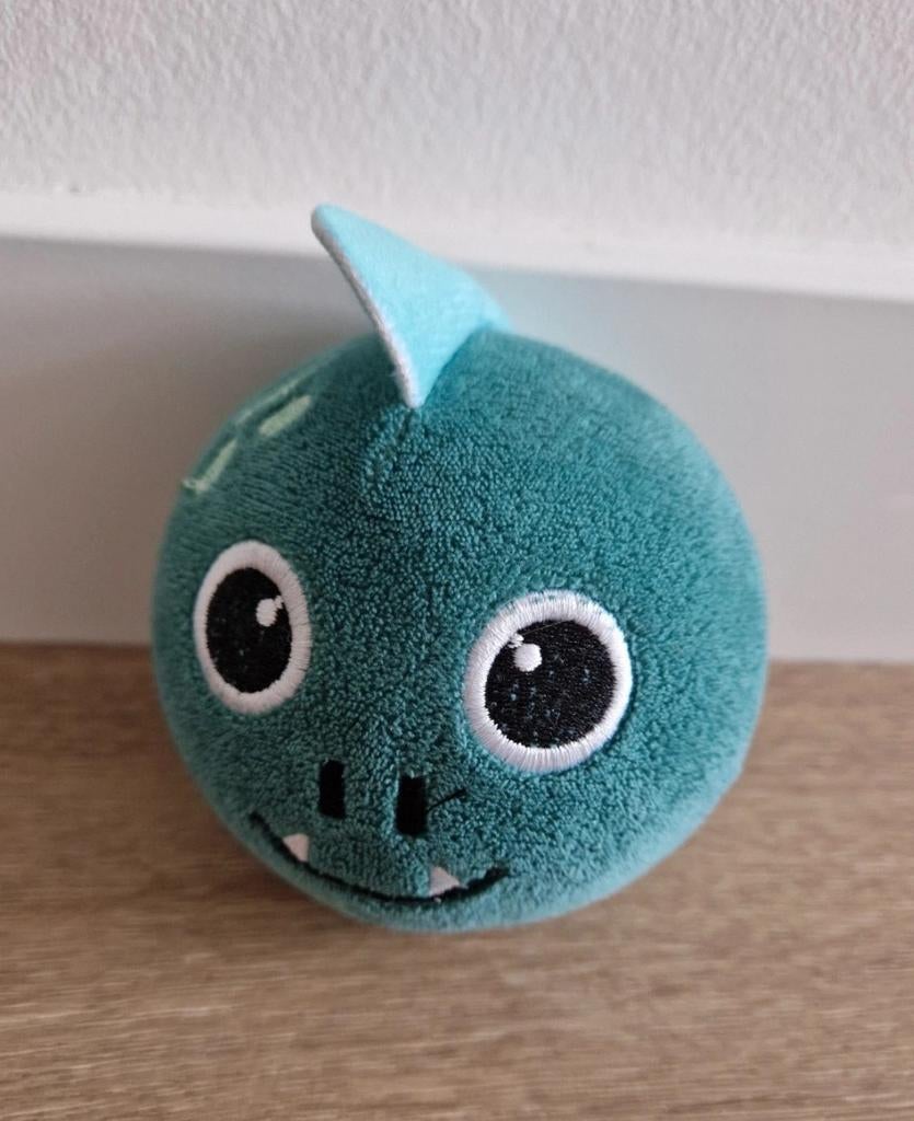 Knuffel squeeze dino squeezie groen bal 8 cm K8123, Ophalen of Verzenden, Zo goed als nieuw, Overige typen