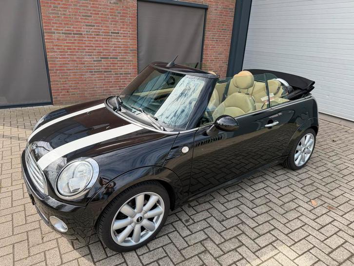Mini Cabrio 1.6 120pk 2009 Zwart, Auto's, Mini, Particulier, Cabrio, Benzine, C, Cabriolet, Handgeschakeld, Geïmporteerd, Zwart