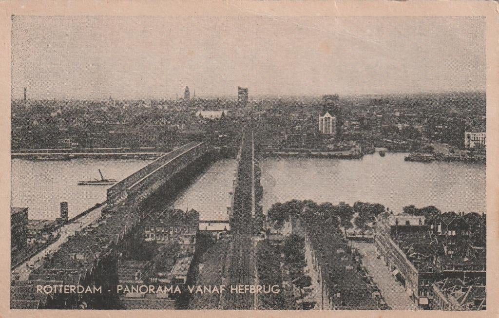 ROTTERDAM Panorama vanaf Hefbrug, Verzenden, 1940 tot 1960, Ongelopen, Zuid-Holland