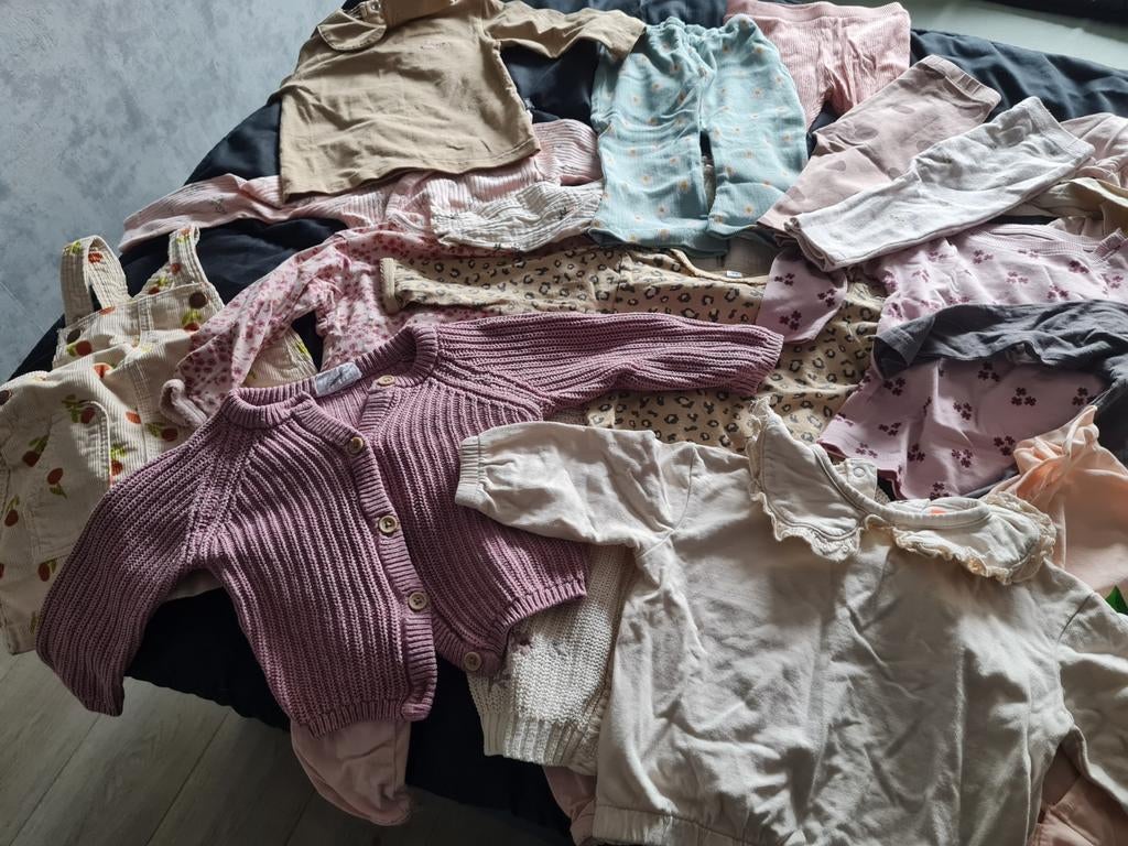 Meisjeskleding pakket maat 68/74/80 - Zo goed als nieuw, Ophalen, Zo goed als nieuw, Meisje, Setje