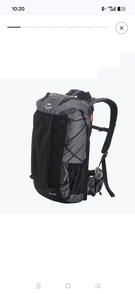 Nieuw Naturehike Lichtgewicht Trekking Rugzak 60 Liter, Ophalen of Verzenden, Nieuw, Rugzak
