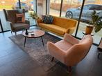 Complete zithoek: bank, 2 fauteuils, tafels, kleed, Ophalen, Gebruikt, Stof, Scandinavisch modern retro