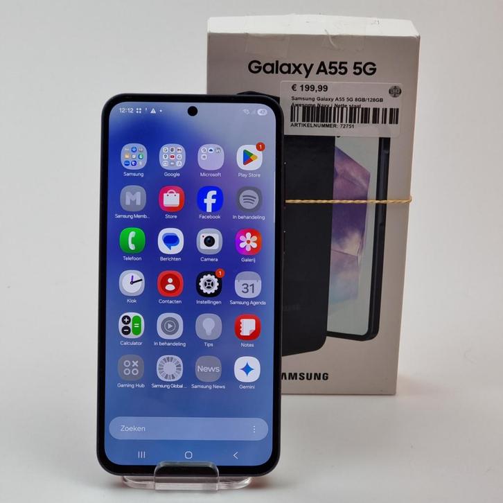 Samsung Galaxy A55 5G 8GB/128GB Awesome Navy | Nette staat, Telecommunicatie, Mobiele telefoons | Samsung, Zo goed als nieuw