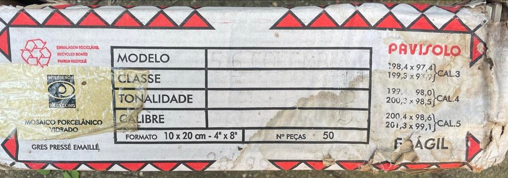 Beige keramische tegels 10x20 cm - 260 stuks, Ophalen, Nieuw, Minder dan 20 cm, Minder dan 20 cm