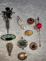 Diverse mooie vintage broches, sjaalclips en hoedenspeld, Verzenden, Zo goed als nieuw, Overige kleuren, Overige materialen