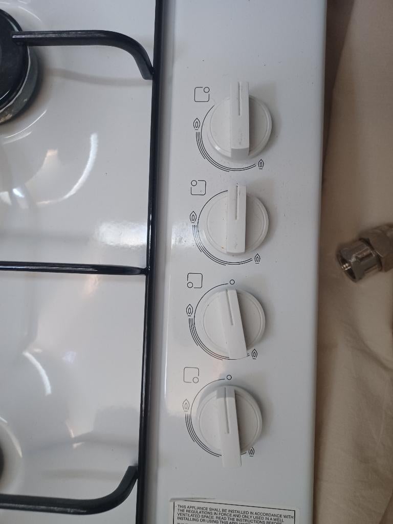 Gaskookplaat 4pits-wit/ merk Bosch, Ophalen, 4 kookzones, Zo goed als nieuw, Gas