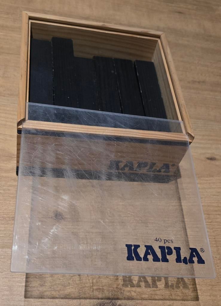 Kapla houten bouwstenen zwart, Ophalen of Verzenden, Gebruikt, Overige typen