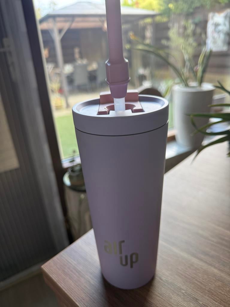 Air Up drinkfles met rietje - lila, Overige typen, Kunststof, Ophalen of Verzenden, Zo goed als nieuw