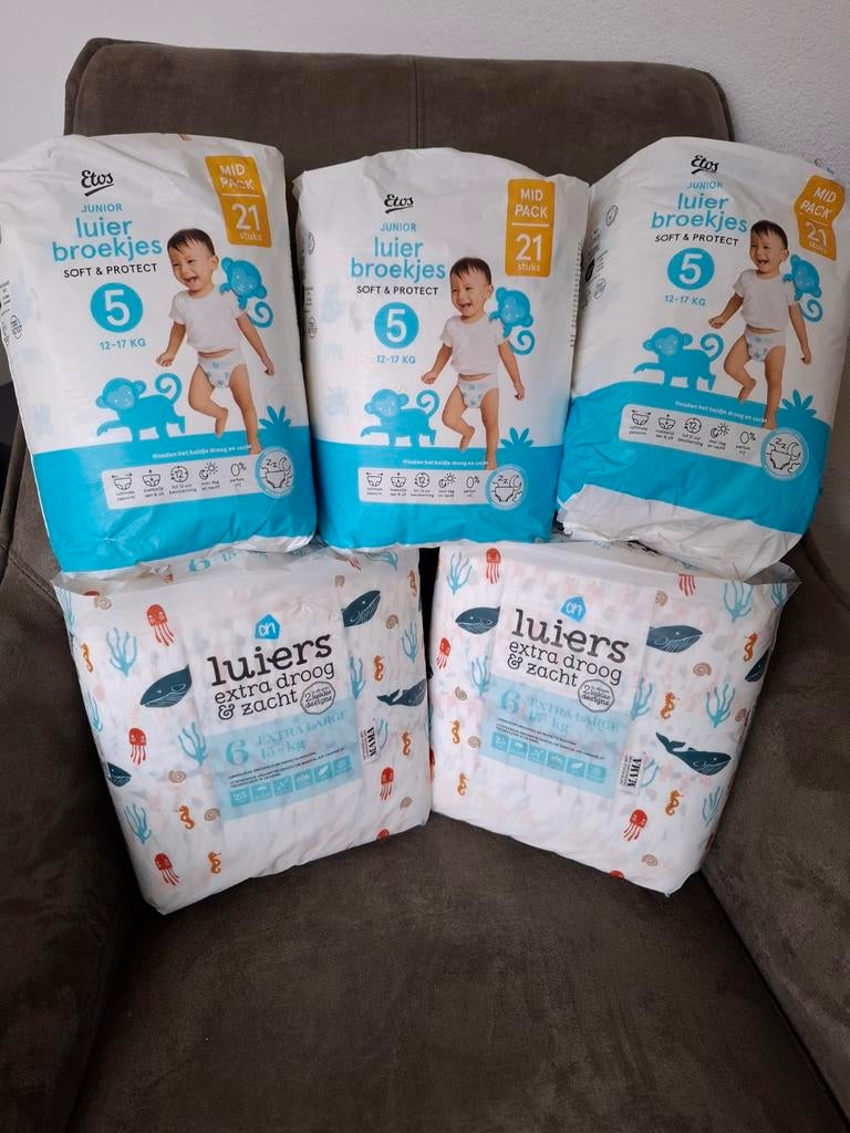 Luierbroekjes maat 5 en luiers 6, Ophalen of Verzenden, Nieuw, Overige typen