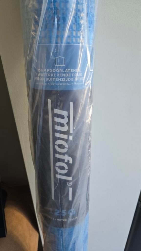 Nieuwe Miofol 125G dampdoorlatende en waterkerende folie, Overige materialen, Dakisolatie, Nieuw, 15 m² of meer
