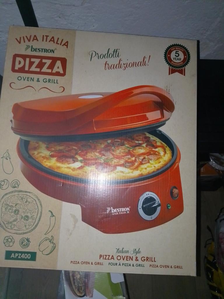 Pizza maker ook geschikt om te grillen kan helemaal open, Ophalen of Verzenden, Zo goed als nieuw