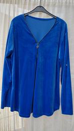 Nieuw kobalt stretch tuniek met rits XL, Ophalen of Verzenden, Nieuw, Maat 46/48 (XL) of groter, Blauw