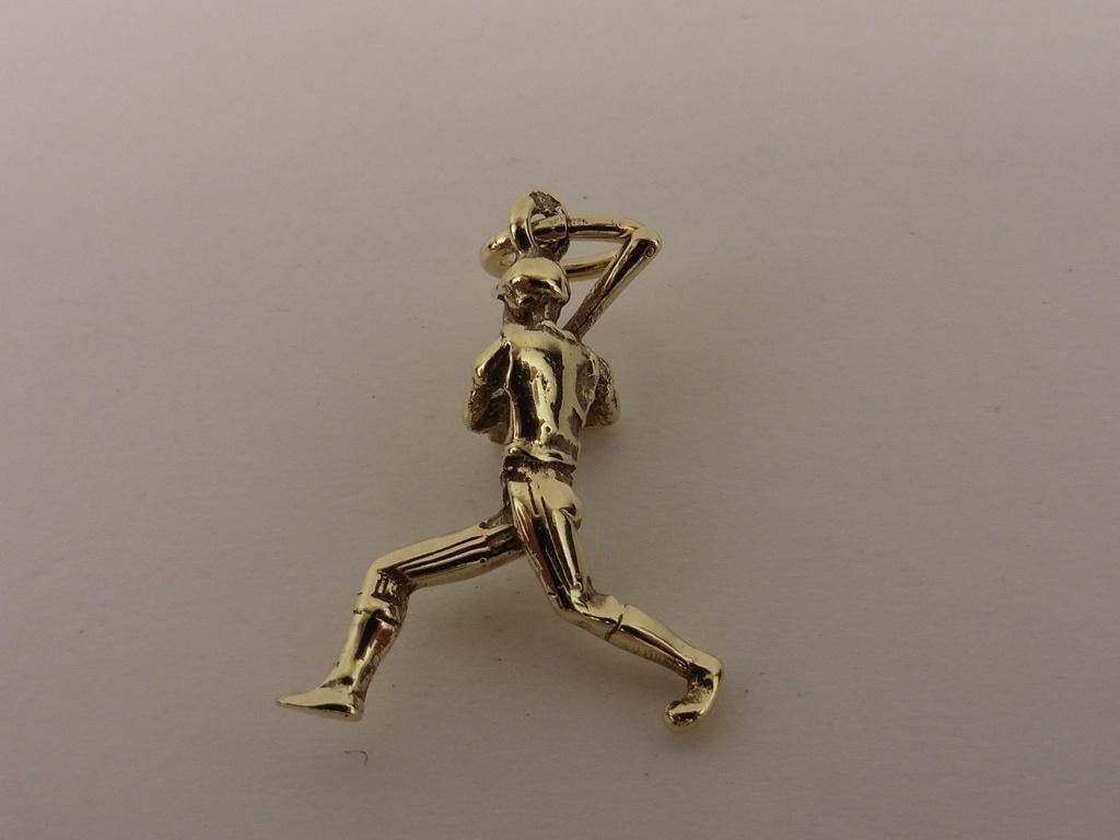 Gouden hanger honkbal                                   G105, Gebruikt, Overige voorstellingen, ., Ophalen of Verzenden