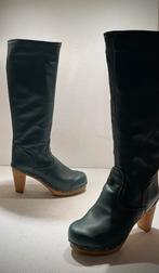 Sanita Anthropologie klomp laarzen boots 41 leer blauw groen, Hoge laarzen, Blauw, Ophalen of Verzenden, Zo goed als nieuw