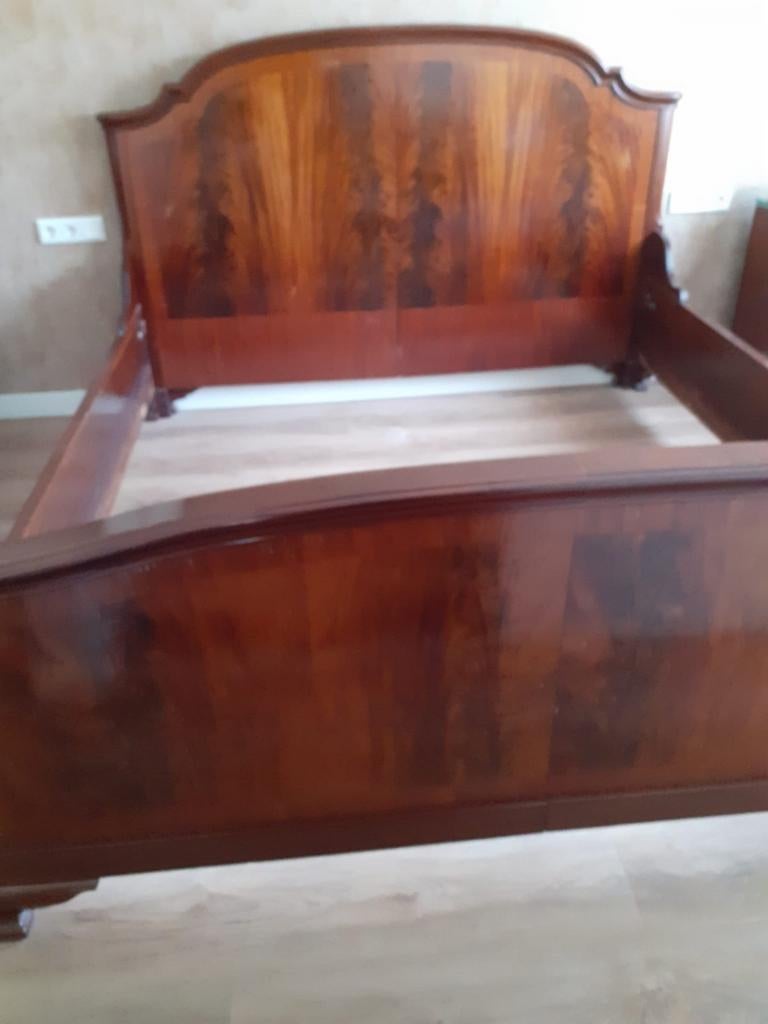 Schitterend mooie Kersen Mahonie houten bed ombouw boxspring, Ophalen of Verzenden