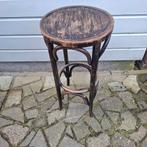 Vintage Thonet barkruk - Gebogen hout design, Huis en Inrichting, Barkrukken, Ophalen, Gebruikt, Met voetsteun, Hout