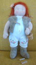 Antroposofische pop ca. 32 cm, handgemaakt, incl. kleding, Kinderen en Baby's, Speelgoed | Poppen, Ophalen of Verzenden, Nieuw